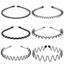 Unisex Wave Hairband Metal Hairband Ordinary Headwear Hair Accessories, An Ideal Gift Choice For Women And Men - 2 - 查看 1