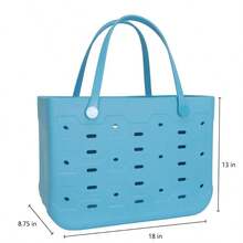 All Purpose, Large EVA Flex Tote – 18in W X 8.75in D X 13in H – Waterproof, Washable - Cool Water - Nước - Xem 9