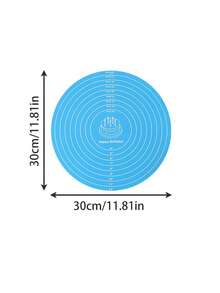 1 tấm lót nướng bánh bằng silicon, thảm nướng bánh, thảm silicon làm bánh, thảm silicon nướng bánh, có vạch chia độ dùng cho bàn xoay bánh, tấm lót nướng bánh chống dính chịu nhiệt. - Nhiều màu - Xem 11
