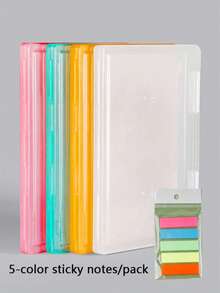 1pc Green A4 File Folder With Writing Pad, Student Supplies Organizer Box, Large Capacity Plastic Document File Box, Office Supplies, Ramadan Gift - Multicolor 2 - View 9