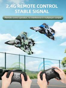 TOKQI 2026升级版E76滑翔战斗机，配备FPV视频传输遥控器，一键起飞/降落，多种速度模式可调，360°翻滚，无头模式，轻松完成各种特技动作，是馈赠佳品。 - 彩色 - 查看 7