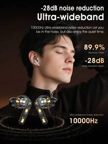 Acer 宏碁官方 OHR646 无线耳机，无线 6.0，ANC 主动降噪，低延迟，游戏体验更佳，超长续航，降噪麦克风，Hi-Fi 音质，男女通用，兼容智能手机和平板电脑，圣诞节/情人节礼物之选 - 均碼 - 查看 5