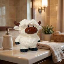 Giá đỡ xà phòng hình bò Highland, bình đựng xà phòng Highlandcow, đế chai nước rửa tay, khay đựng xà phòng hình động vật dễ thương dạng nhấn, thích hợp cho mặt bàn bếp, phòng giặt và phòng tắm. - Màu trắng, cỡ freesize - Xem 6
