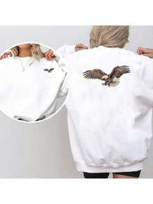 1 peça/2 peças/3 peças Adesivos de Transferência Térmica com Design de Águia Voadora, Adesivos Duradouros para Customização de Camisetas, Moletons, Denim, Moletons, Mochilas, Jaquetas, Bolsas, Almofadas - L - Visão 3