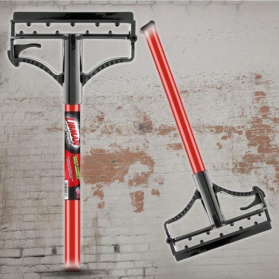 Durable Steel And Polypropylene Resin Mop Handle With Black Powder Coating - Multicolor - View 1
