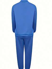 Women's Summer Lightweight And Breathable Two-Piece Outfit Set, Casual Soft Women's Sportswear Set, Fashionable Sportswear, Suitable For Daily And Casual Summer Wear, Essential Two-Piece Home Wear, Women's Sports Set, Summer Set, Fitness Set - 藍色 - 查看 2