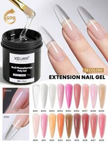 XEIJAYI 18pcs/Set 150g UV LED Curing Nail Extension Gel, Acrylic Crystal Nail Extension Gel For Home Salon DIY - Multicolor - View 3