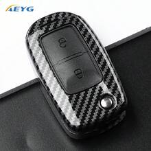 适用于大众 Polo、高尔夫、帕萨特、甲壳虫、途观、西雅特 Leon、Arteon、柯迪亚克的 ABS 碳纤维汽车钥匙扣套 - 大眾A款 - 查看 8