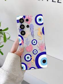 1个海马眼图案安卓手机壳，精准开孔摄像头保护，兼容三星Galaxy S25 Ultra/Galaxy S24 Ultra/S24/S23 Ultra/A56 5G/A55 5G/A52s 5G/A26 5G，Nothing，Pixel，兼容Redmi保护壳 - 無色 - 查看 6