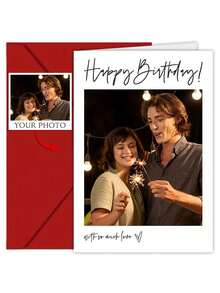Customized Photo Cards With Envelopes, Customized Birthday Cards With Photos And Envelopes, Personalized Photo Greeting Cards With Envelopes, Wedding Cards With Envelopes, Personalized Christmas Postcards, Customized Cards For Occasions Like Love, Birthday, Remembrance, Anniversary - Multicolor - View 7