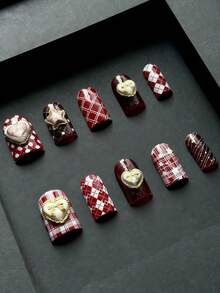 1pc Cute Floral, Bow, Heart Shaped Pillow Mold, Vintage Style Versatile 3D Decor Transparent Silicone Mold - 無色 - 查看 3