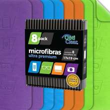 ¡Recomendado Opticlear!®| Paños de Limpieza de Lentes Ultra Premium| Paquete de 8| Medidas: 19x17cm| Limpia tus Lentes Sin Rayones| Lentes, Cámaras, Auriculares VR/AR, Pantallas| Colores: Morado (2), Verde (2), Azúl (2), Naranja (2)¡Top de Temporada - 1 - Ver 9