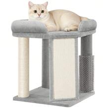 HEXCELEN Cat Tree For Indoor Cats, 48 Cm Cats Tower With Cat Scratching Post, Large Pentagonal Top Platform, One-Piece Scratching Board, Grooming Post - Light Grey - View 8