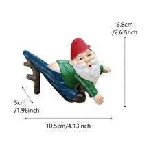 1 peça Engraçado Gancho para Vaso de Plantas, Estátua de Anão Pendurada para Jardim Externo, Decoração para Varanda, Gramado e Pátio, Decoração para Casa, Escritório e Jardim, Acessório para Jardim de Fadas, Ornamento para Pendurar na Borda do Vaso, Decoração de Páscoa e Dia dos Namorados - Pingente de Calça Anão - Ver 3