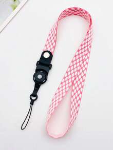 Football Pattern Lanyard Necklace Strap, Wide Version, Embroidered, Braided, Multifunctional Detachable Finger Ring Phone Case, ID Card Holder, Anti-Lost, For Women - Multicolor - View 13