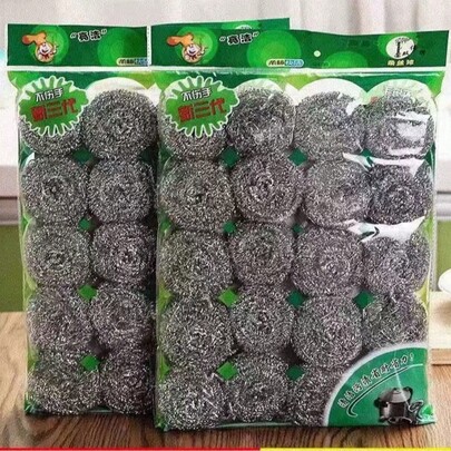 20pcs Stainless Steel Cleaning Balls, Multi-Purpose Kitchen Cleaning Brush. Essential Cleaning Tool For Home, Outdoor And Barbecue. 2-In-1 Sponge Cleaning Ball, Suitable For Kitchen, Bathroom, Home And More