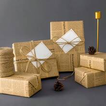 10张复古英文报纸包装纸 - 尺寸19.6*27.5英寸，厚牛皮纸。米色复古背景，印有英文字母。适用于花束包装和礼品盒包装。非常适合生日、情人节、白色情人节、复古派对和其他节日场合。经久耐用，抗撕裂。 - 彩色 - 查看 9