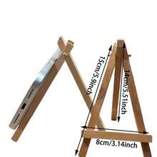 Adjustable Special-Shaped Phone Stand INS Wooden Flat Phone Reading Stand, Korean Style Tripod, Tabletop Decor, Foldable For Watching Videos, Collapsible For Storage Mother's Day Gift - Multicolor - View 6
