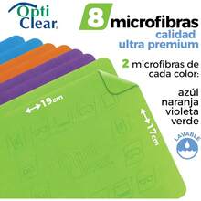 ¡Recomendado Opticlear!®| Paños de Limpieza de Lentes Ultra Premium| Paquete de 8| Medidas: 19x17cm| Limpia tus Lentes Sin Rayones| Lentes, Cámaras, Auriculares VR/AR, Pantallas| Colores: Morado (2), Verde (2), Azúl (2), Naranja (2)¡Top de Temporada - 1 - Ver 6