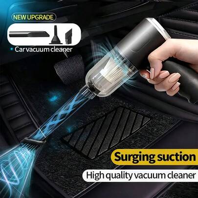 Máy hút bụi mini không dây mạnh mẽ 1800mAh, robot vệ sinh nhà cửa, máy hút và thổi bụi, thích hợp cho nhà cửa, bàn phím, ghế sofa và sử dụng khô & ướt.