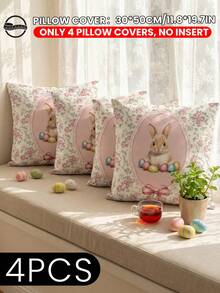 1/2/4件装柔软舒适的装饰枕套,透气亲肤,带拉链方便清洗,适用于沙发/卧室/客厅,是婚礼/节日的理想礼物,不含枕芯。 - 彩色 - 查看 14