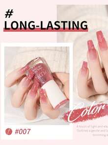 18 lựa chọn màu sắc, 1 chai, 8ml Sơn móng tay khô nhanh, có thể bóc ra, màu nude, màu mocha mousse, màu nâu sô cô la, màu đỏ rượu vang, màu vàng, màu nhũ, màu đá quý và màu trong suốt. - Cà phê nâu - Xem 5