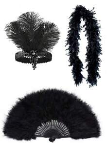 7pcs 1920s Accessories Set, Flapper Style Women's Accessories, 1920s Costume, Roaring 20s Themed Accessories Set, Suitable For Parties, Role Play, Galas And Art Deco Events - Multicolor - View 18