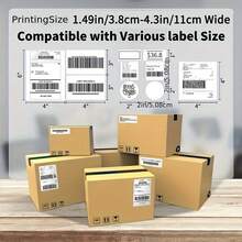 Marklife D200 4x6 Inch Wireless Label Printer, Bluetooth Thermal Express Label Printer, Suitable For Package Delivery And Small-Medium Enterprises, Can Print Customized Designs, Logistics Waybills And Clothing Labels, Compatible With Android, IOS And Windows, Comes With 20 Sheets Of Printing Paper. - UK Plug(220-240V) - View 9