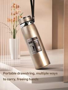 1升/33.81盎司真空保温水瓶，保温保冷，适用于水、茶、咖啡，不锈钢材质，返校必备 - 彩色 - 查看 8