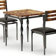 Versatile 3-Piece Dining Table Set for 2 – Compact Kitchen & Dining Room Furniture with Spiral Table Legs, Ideal Small Space Solution for Apartments – Brown/Grey/White Brown - Multicolor - Ver 7