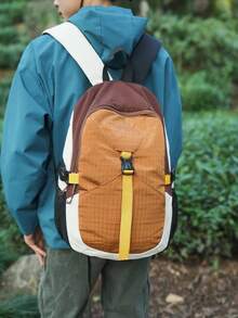 Lightweight Outdoor Hiking Backpack, Professional Large Capacity Travel Backpack, Nylon Fabric - A - View 3