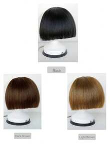 Realistic Human Hair Bangs Wig, Thick Clip-On Bangs, No Sideburns Design, Easy To Use, Suitable For Daily Wear And Theme Parties - Multicolor - View 5