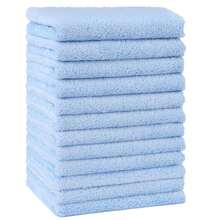 6/12条装超强吸水速干超细纤维毛巾套装，高品质面巾，适用于浴室、美发沙龙、健身房、淋浴间、酒店和水疗中心，尺寸12*12英寸 - 彩色 - 查看 3