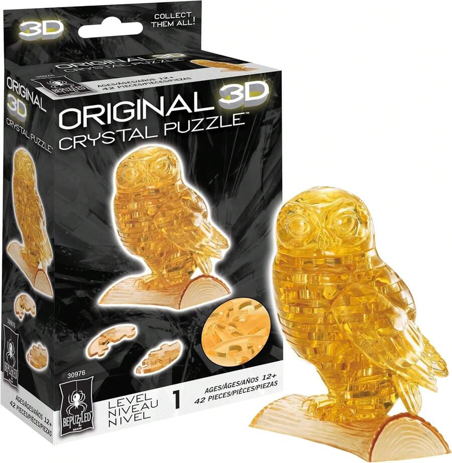 ¡RecomendadoBepuzzled - Rompecabezas de Vidrio 3D Original de búho, de 12 años en adelante, búho, Transparente¡Top de Temporada - Gato y gatitos - Ver 1