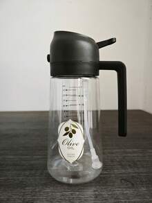 1pc Multi-Purpose White Plastic Spray Oil Dispenser Bottle, Refillable Transparent Measuring Oil Bottle, Suitable For Cooking, Baking, Grilling And Salad - Multicolor - View 17