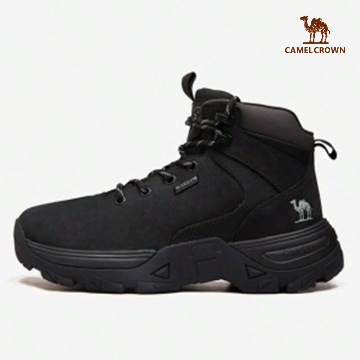 Men's Outdoor Hiking Boots, Thick Sole, Anti-Collision, Wear-Resistant, Waterproof Hiking Boots For Winter
