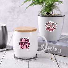 61PCS Pink Basketball Stickers Aesthetics Stickers Scrapbooking, Diary, Laptop, Bumper, Skateboard, Water Bottle, Computer, Phone Greeting Cards, Photo Albums, Furniture, Stickers - Multicolor - View 9