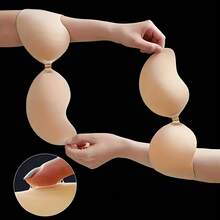 New Invisible Adhesive Push-Up Bra - Strapless, Seamless Lift & Support, Soft & Supportive, Opaque Self-Adhesive Backless Bra Pads, Hand Washable, Suitable For Backless Dresses And Tops, Backless Dress Accessory | Self-Adhesive Bra - Multicolor - View 4