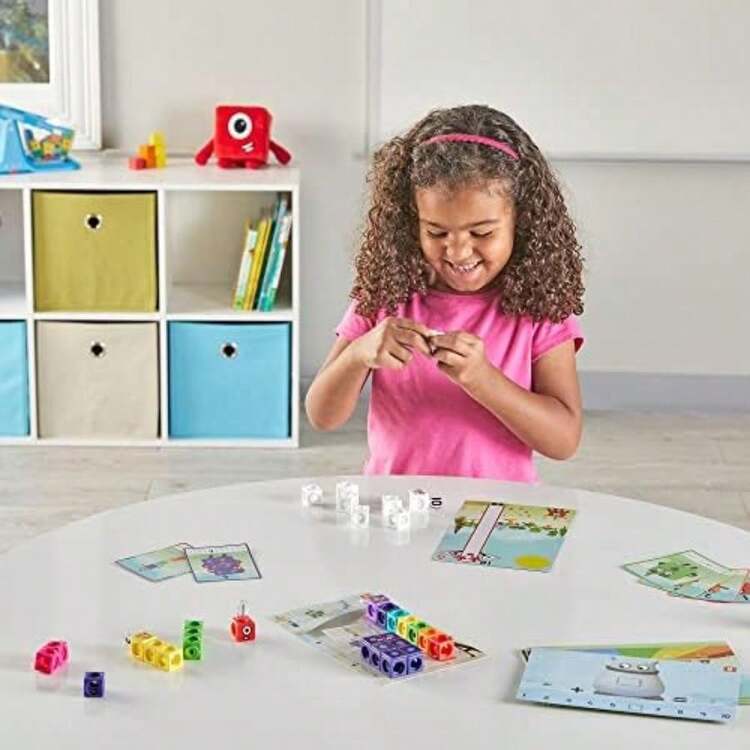 Hand2mind MathLink Cubes Numberblocks 1-10 Activity Set, 30 Preschool Learning Activities, Counting Blocks, Linking Cubes, Educational Toys For Kids, Number Games, Math Manipulatives Kindergarten(Default) - Multicolor - View 8