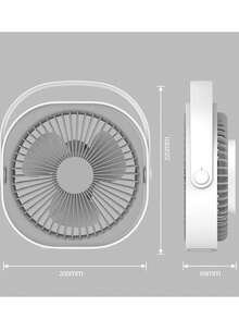 USB桌面风扇，可充电迷你风扇，3档风速调节，超长续航，360°旋转桌面散热风扇，静音设计，适用于卧室、办公室、图书馆和旅行。 - 彩色 - 查看 7