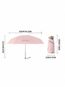 1pc Compact Foldable Umbrella, Women's UV Protection Sunshade Umbrella UPF50+ - As Shown - View 6