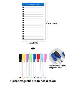 Zmazywalny magnetyczny kalendarz do lodówki, notatka z listy zakupów, miesięczny planer rodzinny, menu, wystrój kuchni, akcesoria do lodówki, lista obowiązków domowych i planowanie menu - Wielokolorowe - Zobacz 17