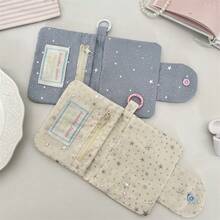 Minimalist Design Star Sequin Card Holder, Wallet Zipper Card Case ID Card Student Card Coin Purse - Multicolor - View 6