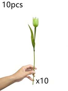 1/10/20 bông hoa tulip nhân tạo bằng nhựa, chất liệu nhựa cứng, hoa giả, thích hợp để trang trí nhà cửa, phòng ngủ, làm quà tặng, trang trí đám cưới, bàn làm việc, trang trí sân vườn. - Nhiều màu - Xem 13