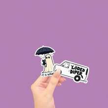 It Is What It Is Sticker,Roderick Loded Diper Sticker, Spooky Mental Health Sticker, Self Care Gift, Self Confidence, Self Positivity Sticker, Funny Planner Sticker - Light Film - View 1