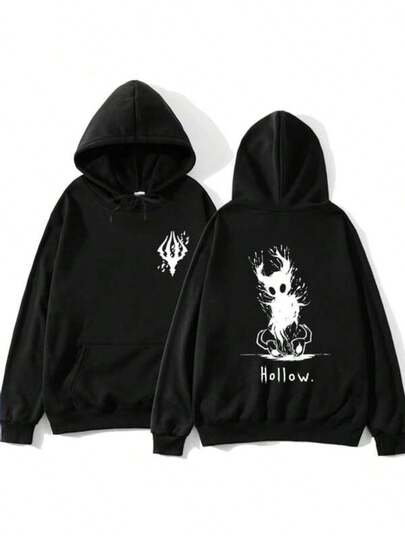 Sudadera con capucha estampada Hollow Knight para hombres y mujeres, sudaderas con capucha unisex, ropa Harajuku