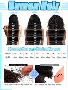 African Fluffy Curly Hair Drawstring Wig, Human Hair Curly Drawstring Bun, Suitable For Women's Daily Wear - Natural Black - View 8