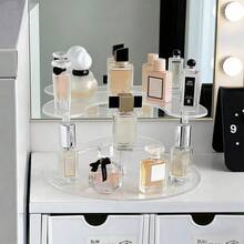 3-Tier Acrylic Makeup Organizer Display Rack, 7.9 Inches Wide X 3.9 Inches High, Suitable For Decorating And Organizing Items, Figurines, Perfumes, Cosmetics - Clear - View 6