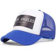 1pc Men's Los Angeles Trucker Hat, Personalized Letter Print Baseball Cap, Streetwear Casual Mesh Hat For Spring, Autumn, Travel, Beach - Multicolor - View 4