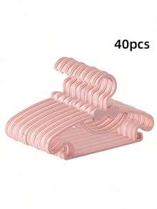 30/20/10/1件装塑料婴儿衣架，防滑新生儿衣柜收纳架，适用于婴幼儿服装，超薄蝴蝶形，婴儿礼物 - 粉色 - 查看 20